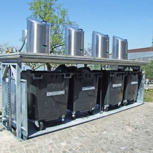 Металлизированный контейнер для отходов - EMS Machinery - заглубленный / герметичный