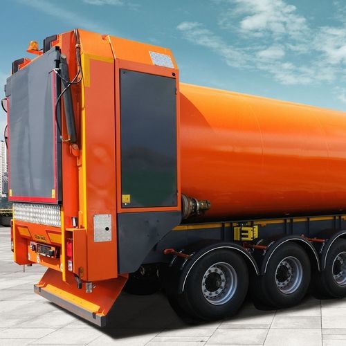 Полуприцеп с уплотнителем отходов - EMS Machinery - с вращающимся барабаном / для отходов / трехосный