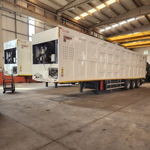 Полуприцеп для отходов - EMS Machinery - с крюком для грузовиков / трехосный / двухосный