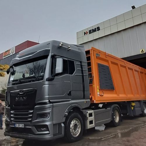 Полуприцеп с уплотнителем отходов - EMS Machinery - для тяжёлой техники / с пневматической подвеской / для отходов
