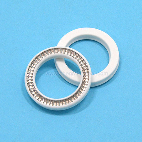 Уплотнитель с пружиной - URS series - Ningbo Chenming Seals Manufacturing Co., Ltd. - из ПТФЭ / V-образный / стержневый