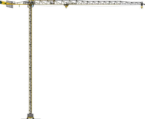 Фиксированный башенный кран - MCT 88 - Manitowoc Cranes - башенный с плоским верхом / GME / для строительства