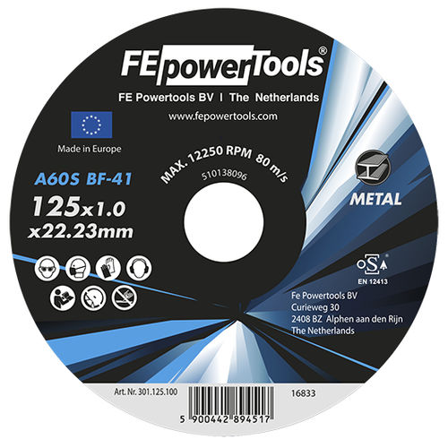 Точильный круг для резки - FE POWERTOOLS BV - для очистки / плоский / для угловой шлифовальной машины