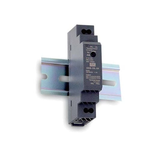 Преобразователь DC/DC с входным напряжением 4:1 - DDR-15 series - Mean Well - с входным напряжением 2:1 / высокая изоляция входа/выхода / на DIN-рейке