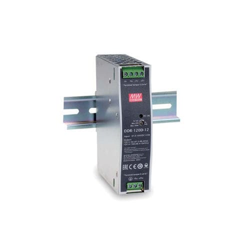 Преобразователь DC/DC с входным напряжением 2:1 - DDR-120 series - Mean Well - высокая изоляция входа/выхода / на DIN-рейке / промышленный