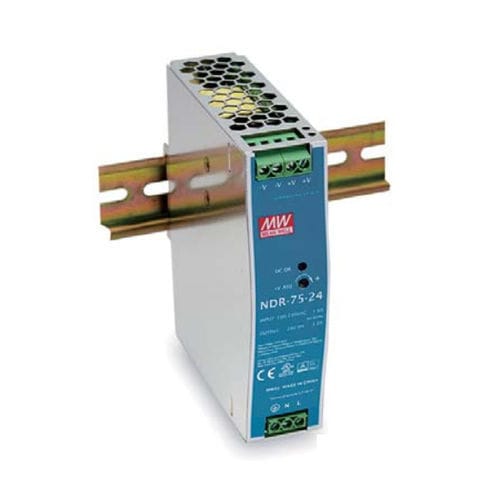 Источник электропитания на DIN-рейке - NDR-75 series  - Mean Well - AC/DC / с одним выходом / с защитой от короткого замыкания