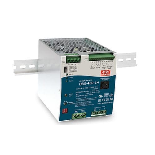 Источник электропитания на DIN-рейке - DRS-480 series - Mean Well - AC/DC / с одним выходом / с защитой от короткого замыкания