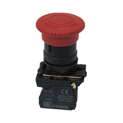 Пусковая кнопка с головкой в форме гриба - LA110-B5-AS - Utility Electrical Co., Ltd. - с аварийной остановкой / вставной фиксатор / с медными контактами