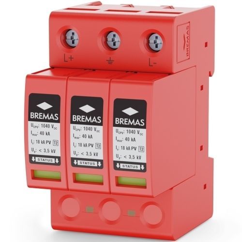 Молниеотвод тип 2 - SAPV100T2 - BREMAS BETTER SWITCHES - класс II / для фотогальванической установки / постоянный ток