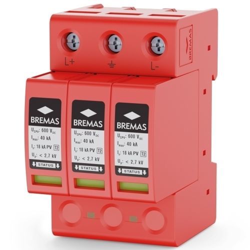 Молниеотвод тип 2 - SAPV060T2 - BREMAS BETTER SWITCHES - класс II / для фотогальванической установки / постоянный ток