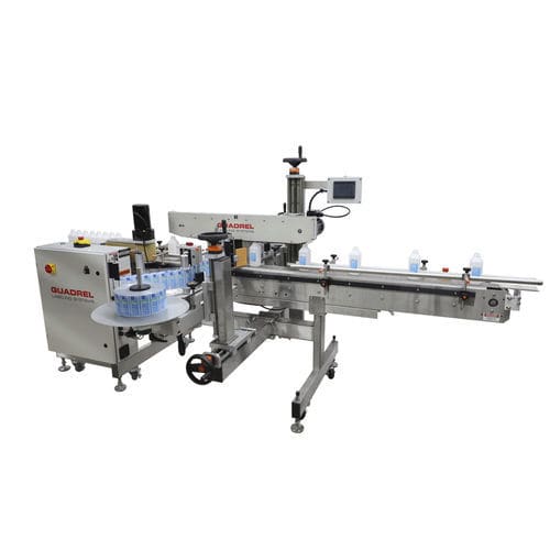 Автоматическая этикетировочная машина - ECONOLINE FRONT/ BACK - Quadrel Labeling Systems - для упаковки / для применения в косметике / для разливочной промышленности