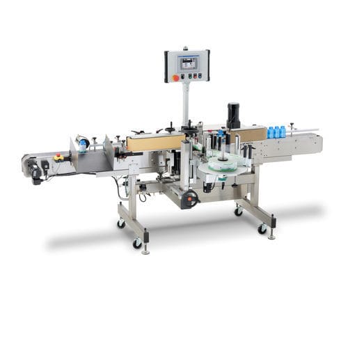 Этикетировочная машина контролируемая PLC - TECHLINE WRAP - Quadrel Labeling Systems - для бутылок / для упаковки / для наклеивания на нижнюю часть