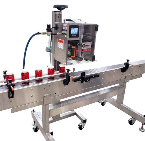 Этикетировочная машина контролируемая PLC - SL 90 - Quadrel Labeling Systems - для упаковки / шпуля / для короба