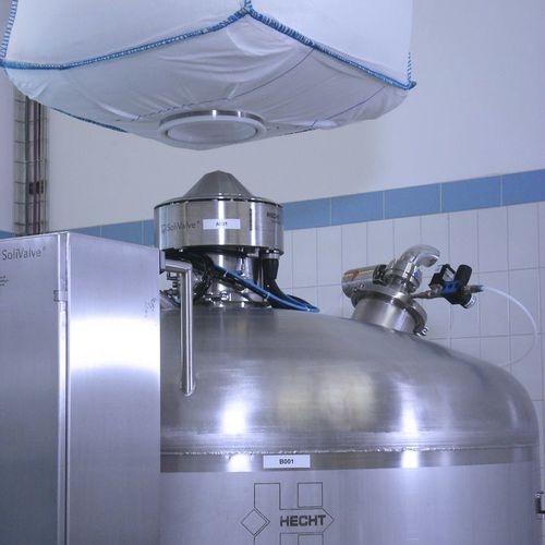 Клапан для эластичных контейнеров - SoliValve® - Hecht Technologie GmbH - для твердых тел / для наполнения / с полой трубкой