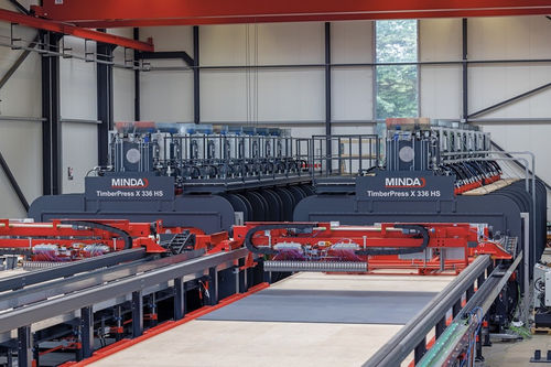 Гидравлический пресс - TIMBERPRESS X SERIES - MINDA Industrieanlagen GmbH - для ламинирования / для процесса / для производства