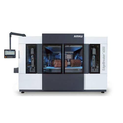 Станок для удаления заусенцев со щеткой - EdgeBreaker® 6000 - ARKU Maschinenbau GmbH - ленточный / углового стеллажа / для отделки