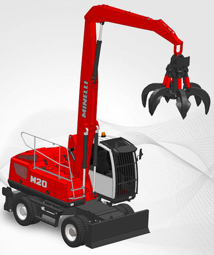 Колесный ковш для транспортировки материалов - M20 - OFFICINE MINELLI SRL - гидравлический