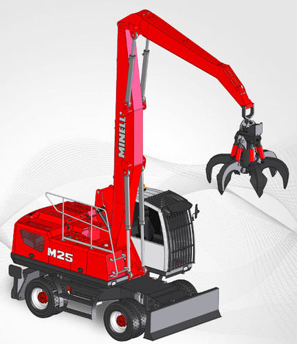 Колесный ковш для транспортировки материалов - M25 - OFFICINE MINELLI SRL - гидравлический