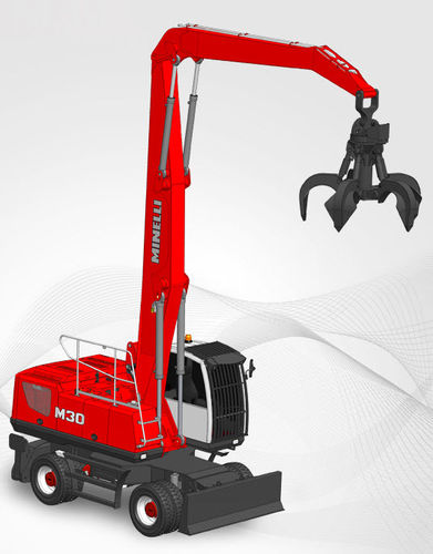 Колесный ковш для транспортировки материалов - M30 - OFFICINE MINELLI SRL - гидравлический