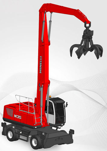 Колесный ковш для транспортировки материалов - M35 - OFFICINE MINELLI SRL - гидравлический