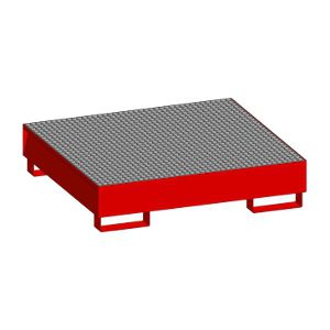 Поддон для удержания протечек для бочек - SECURETANK M series - PLASTIC PROGET EUROPEAN SRL - из стали / с оцинкованной решеткой