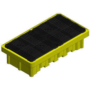 Поддон для удержания протечек 2 бочки - SECURETANK P 1101 - PLASTIC PROGET EUROPEAN SRL - из полиэтилена