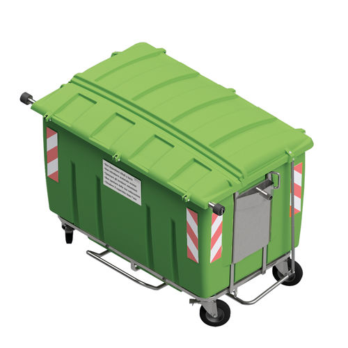 Контейнер для отходов из пластика - ECOMIX 1300 - ROPLAST SRL - с вертикальной загрузкой / для городских отходов