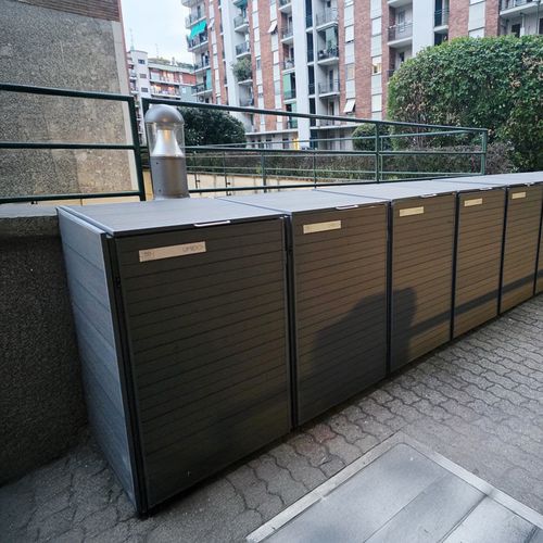 Крышка для мусорного контейнера - BIO-BOX - SUMUS ITALIA SRL - из оцинкованной стали