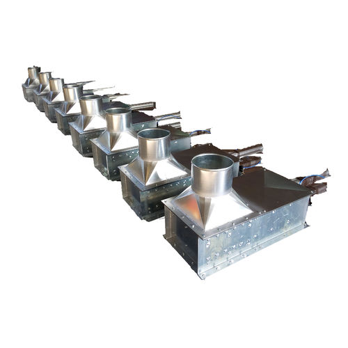 Клапан с гильотинными ножницами - VGP series - VENTILAZIONE INDUSTRIALE SRL - с пневматическим управлением / для тяжелых работ / из нержавеющей стали