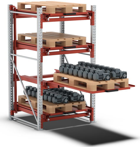 Стеллаж для цеха - SR flex - Karl H. Bartels GmbH - с выдвижными ящиками / по индивидуальному заказу / для высоких нагрузок