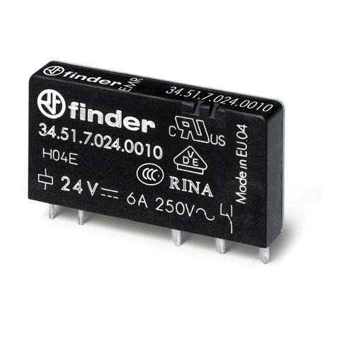 Электромеханическое реле PCB - 34 Series - FINDER S.p.A. con unico socio - DC / малая толщина / ультраплоское
