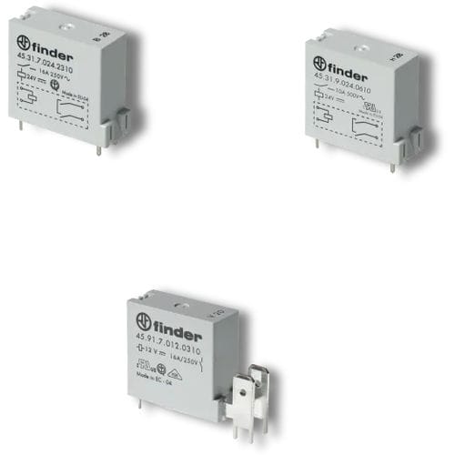 Электромеханическое реле PCB - 45 series - FINDER S.p.A. con unico socio - DC / миниатюрное / соединение Faston