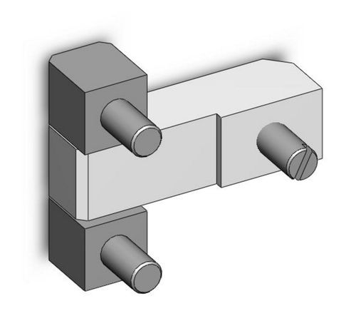 Шарнир из стали - 0.54.0105.0 - Steinbach & Vollmann  GmbH & Co.KG - привинчиваемый / для двери