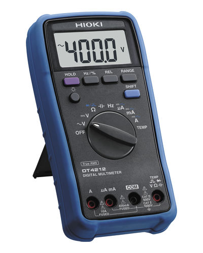 Цифровой мультиметр - 400.0 mV to 1000 V AC/DC | DT4212 - HIOKI E.E. CORPORATION - переносной / промышленный