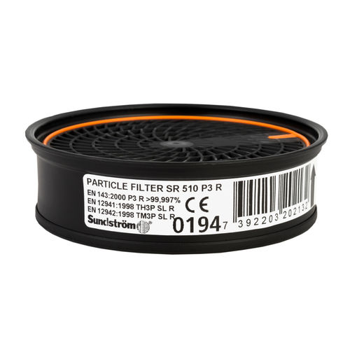 Фильтр для твердых частиц - SR 510 - Sundström Safety AB - для респираторной маски / из полипропилена