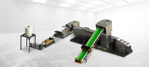 Двухвинтовой гранулятор - 70 - Zhangjiagang City Grace Machinery Co., Ltd - для пластиковых материалов / многофункциональный / ленточный конвейер