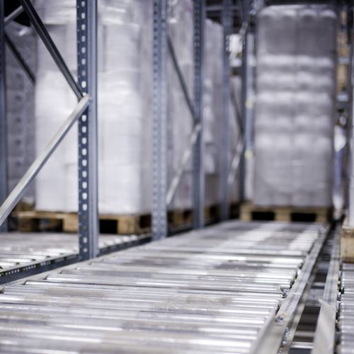 Стеллаж склад для хранения - Pallet Racking - Pallet Flow - Dexion - динамический / для высоких нагрузок / с поддоном