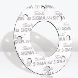 Прокладочный лист из ПТФЭ - Sigma 533 - Flexitallic - с фланцем / для использования в области химии