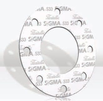 Прокладочный лист из ПТФЭ - Sigma 588 - Flexitallic - с фланцем / для использования в области химии