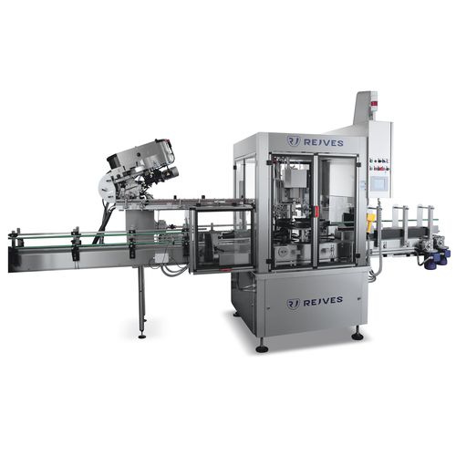 Линейная укупорочная завинчивающая машина - TM/PF - Rejves Machinery S.r.l - под давлением / защелкивающаяся / гибкая