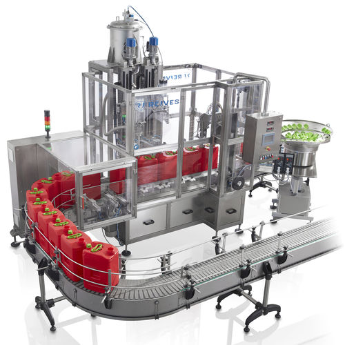 Автоматическая наполнительная/закупорочная машина - MLL-NW-2/PF-01-EL - Rejves Machinery S.r.l - для жидкостей / моноблочная / линейная