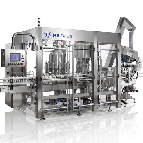 Ротационная наполнительная/закупорочная машина - MR-NW-PF - Rejves Machinery S.r.l - автоматическая / для флаконов / моноблочная