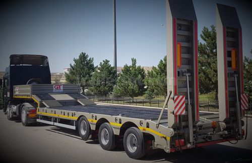 Полуприцеп платформа - Gt Semi Trailers - сверхнизкий / трехосный / буксируемый