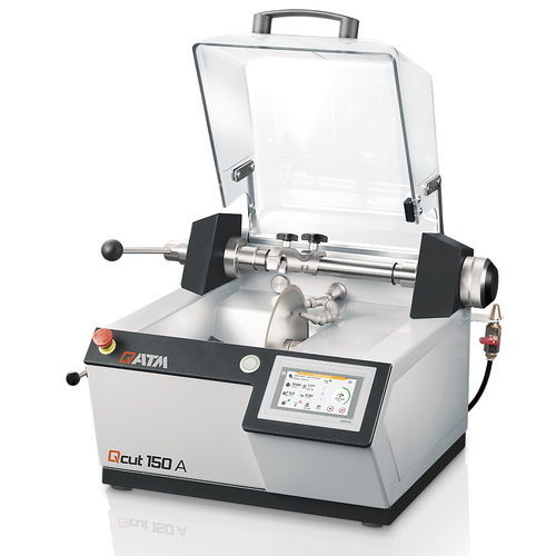 Металлографический станок для резки - QCUT 150 A - QATM - с вращающейся пластиной / с цифровой поддержкой / шлифовальный станок