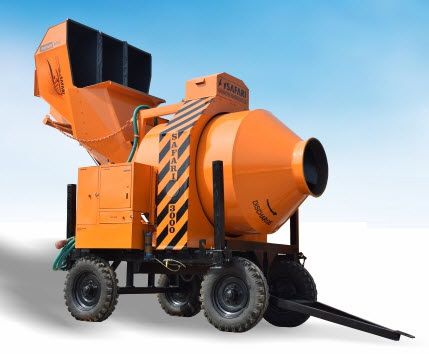 Электрическая бетономешалка - SAFARI series - Safari Construction Equipments Private Limited - мобильная / с реверсированием / автоматическая