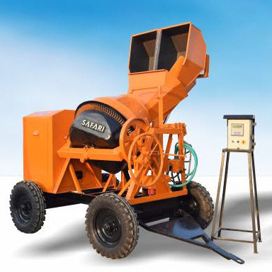 Электрическая бетономешалка - SAFARI 1000 WB - Safari Construction Equipments Private Limited - с дизельным двигателем / мобильная / автоматическая