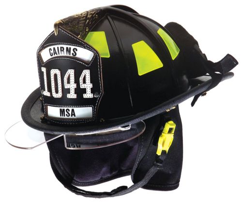 Каска EN16473 - Cairns® 1044  - Mine Safety Appliances Company - черная / с защитными очками