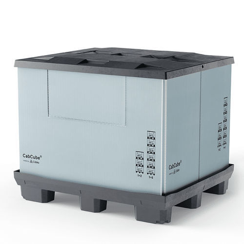 Ящичный поддон из пластика - CabCube 1.1 (9F) - Cabka - для хранения / для разгрузочно-погрузочных работ / промышленный