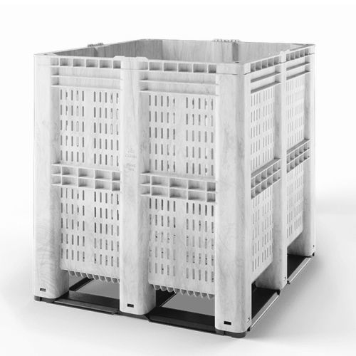 Вентилируемый ящичный поддон - Pallet Box 6R - Cabka - из пластика / для хранения / для разгрузочно-погрузочных работ