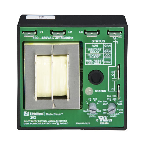 Реле для наблюдения напряжения - 202 series - Littelfuse - 1NO/NF / трехфазовое / для электрического двигателя